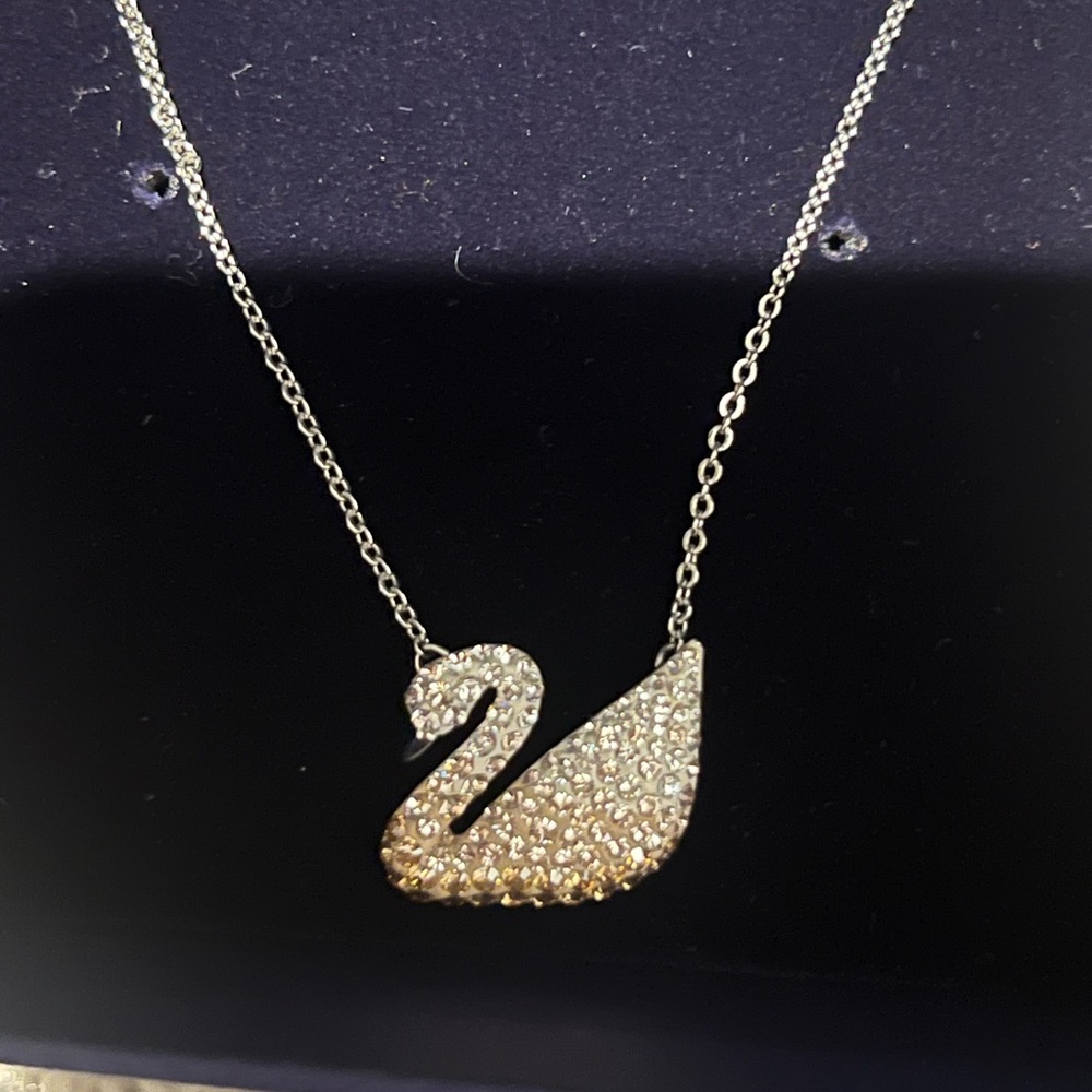 Swarovski swan necklace